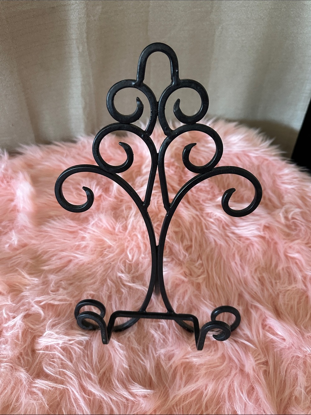 Source Unknown Black Scrollwork Cookbook or Tablet Stand